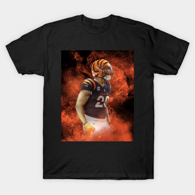 Joe Mixon Cincinnati Sports Art T-Shirt by JRoseGraphics